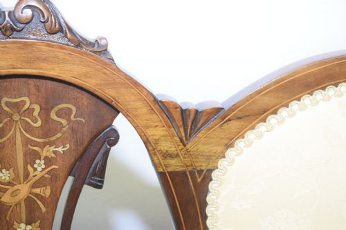 ANTIQUE VICTORIAN INLAID COUCH SETTEE - ADDITIONAL PHOTO 12