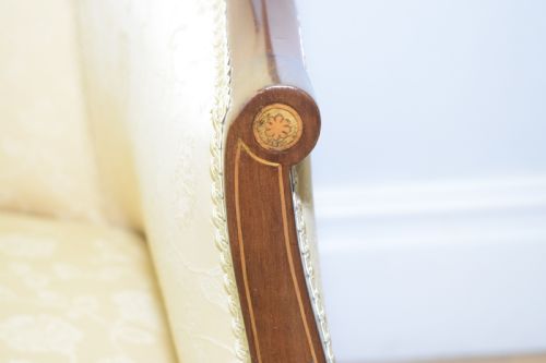 ANTIQUE VICTORIAN INLAID COUCH SETTEE - ADDITIONAL PHOTO 13
