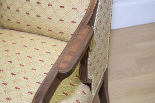 ANTIQUE EDWARDIAN ARMCHAIR EASY CHAIR - ADDITIONAL PHOTO 4