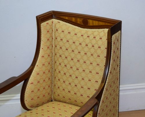 ANTIQUE EDWARDIAN ARMCHAIR EASY CHAIR - ADDITIONAL PHOTO 7