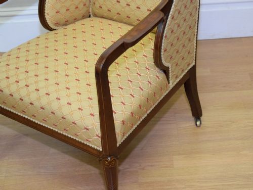 ANTIQUE EDWARDIAN ARMCHAIR EASY CHAIR - ADDITIONAL PHOTO 8