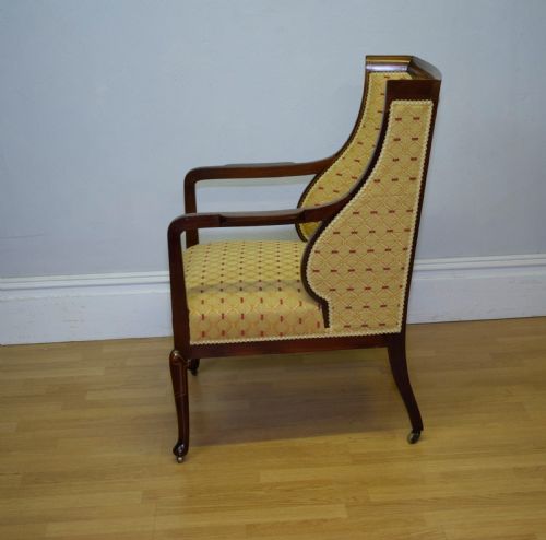 ANTIQUE EDWARDIAN ARMCHAIR EASY CHAIR - ADDITIONAL PHOTO 9