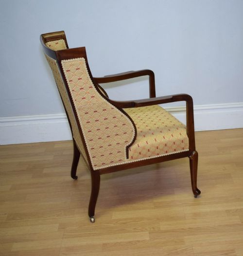 ANTIQUE EDWARDIAN ARMCHAIR EASY CHAIR - ADDITIONAL PHOTO 11