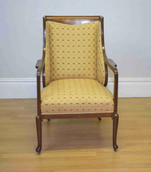 antique edwardian armchair easy chair - CATEGORY: ANTIQUE CHAIRS - DATED EDWARDIAN