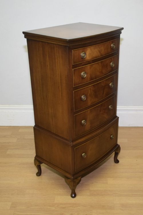 EARLY 20TH CENTURY BOW FRONT CHEST - ADDITIONAL PHOTO 1