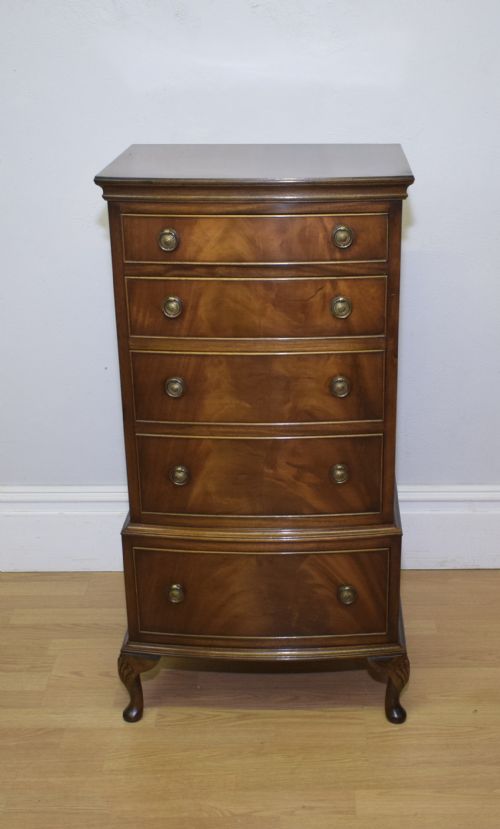 EARLY 20TH CENTURY BOW FRONT CHEST - ADDITIONAL PHOTO 8