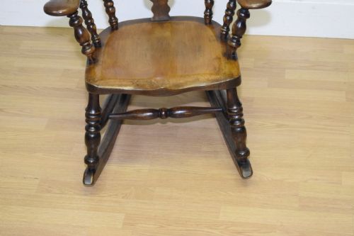 ANTIQUE WINDSOR ROCKING CHAIR - ADDITIONAL PHOTO 5