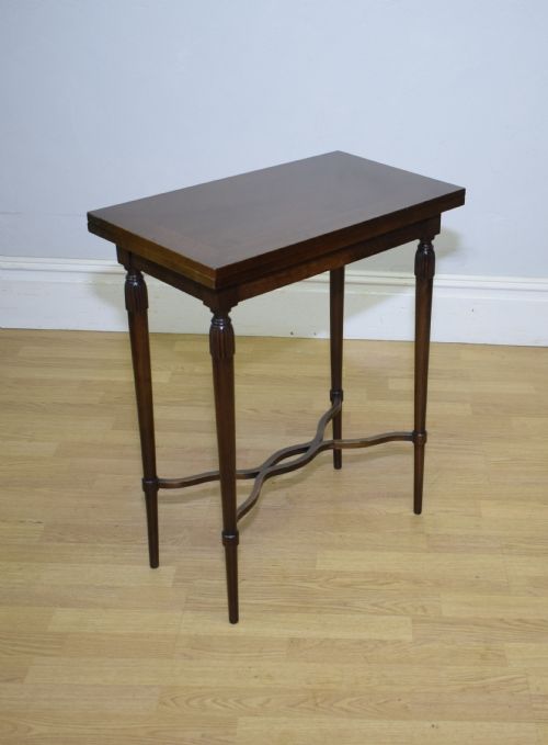 ANTIQUE WALNUT GAMES TABLE - ADDITIONAL PHOTO 1