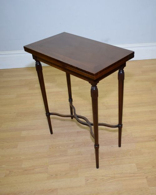 ANTIQUE WALNUT GAMES TABLE - ADDITIONAL PHOTO 2
