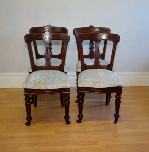 4 LATE VICTORIAN DINNING CHAIRS - ADDITIONAL PHOTO 13