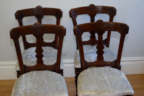 4 LATE VICTORIAN DINNING CHAIRS - ADDITIONAL PHOTO 14