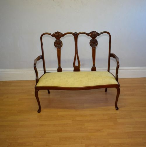 ANTIQUE QUEEN ANNE INLAID COUCH - ADDITIONAL PHOTO 1