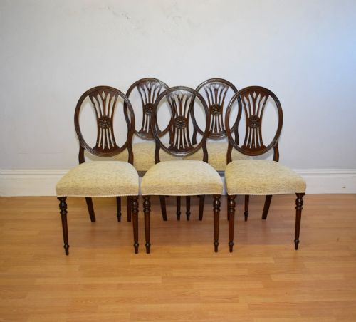 fig 1.  Early 20th Century set of 6 Hepplewhite Dining Chairs