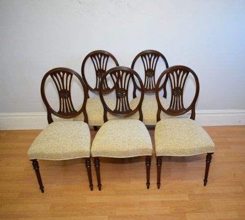 fig 3.  Early 20th Century set of 6 Hepplewhite Dining Chairs