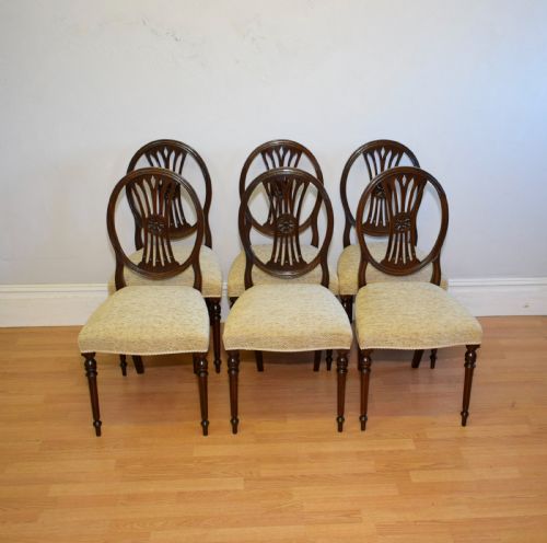 fig 4.  Early 20th Century set of 6 Hepplewhite Dining Chairs