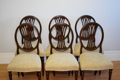 fig 5.  Early 20th Century set of 6 Hepplewhite Dining Chairs