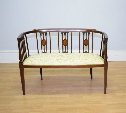 victorian inlaid couch - CATEGORY: ANTIQUE SOFAS - DATED VICTORIAN