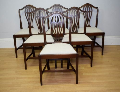 ANTIQUE SET OF 6 DINING CHAIRS - ADDITIONAL PHOTO 1