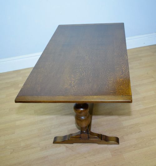 ANTIQUE REFECTORY OAK TABLE - ADDITIONAL PHOTO 1