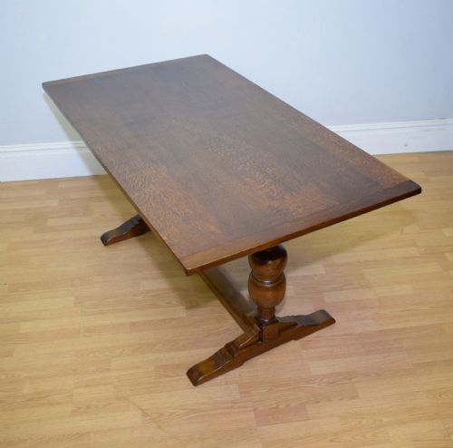 ANTIQUE REFECTORY OAK TABLE - ADDITIONAL PHOTO 7