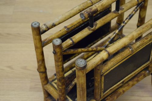 VICTORIAN BAMBOO MAGAZINE NEWSPAPER RACK - ADDITIONAL PHOTO 4