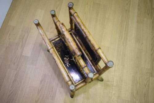 VICTORIAN BAMBOO MAGAZINE NEWSPAPER RACK - ADDITIONAL PHOTO 5