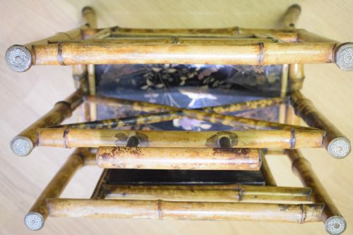 VICTORIAN BAMBOO MAGAZINE NEWSPAPER RACK - ADDITIONAL PHOTO 6