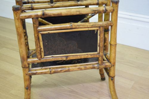 VICTORIAN BAMBOO MAGAZINE NEWSPAPER RACK - ADDITIONAL PHOTO 7