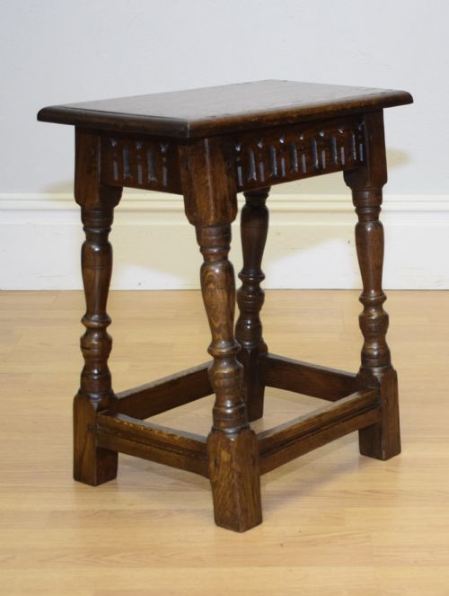 EARLY 20TH CENTURY OAK JOINT STOOL - ADDITIONAL PHOTO 1