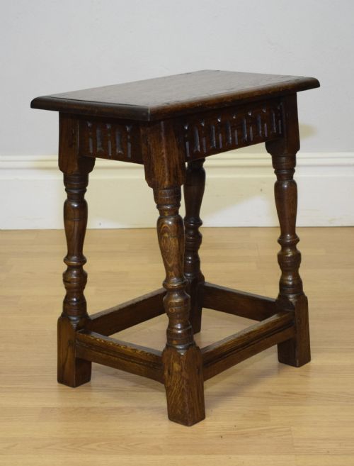 EARLY 20TH CENTURY OAK JOINT STOOL - ADDITIONAL PHOTO 2