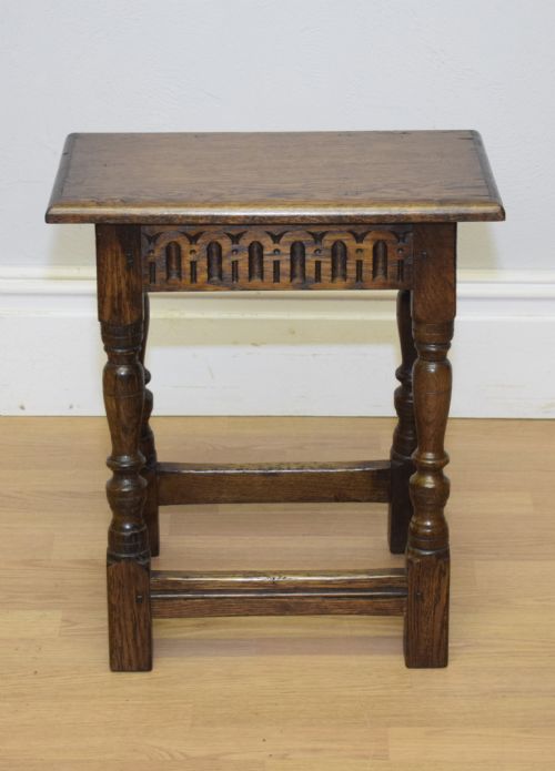EARLY 20TH CENTURY OAK JOINT STOOL - ADDITIONAL PHOTO 5