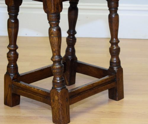 EARLY 20TH CENTURY OAK JOINT STOOL - ADDITIONAL PHOTO 7
