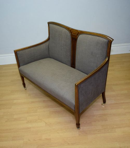 COUCH SOFA SETTEE VICTORIAN INLAID - ADDITIONAL PHOTO 3