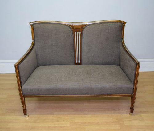 COUCH SOFA SETTEE VICTORIAN INLAID - ADDITIONAL PHOTO 4
