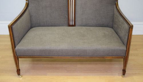 COUCH SOFA SETTEE VICTORIAN INLAID - ADDITIONAL PHOTO 7