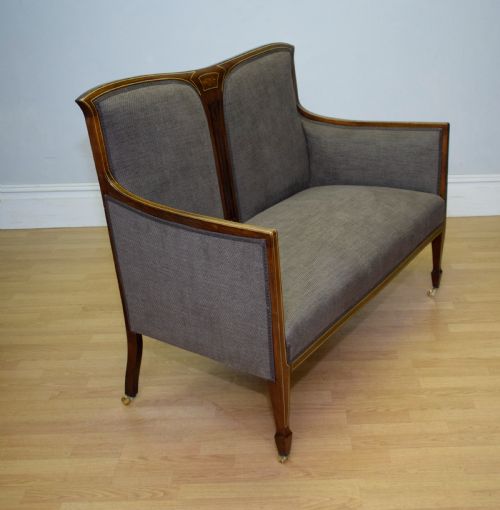 COUCH SOFA SETTEE VICTORIAN INLAID - ADDITIONAL PHOTO 11