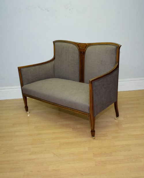 COUCH SOFA SETTEE VICTORIAN INLAID - ADDITIONAL PHOTO 19