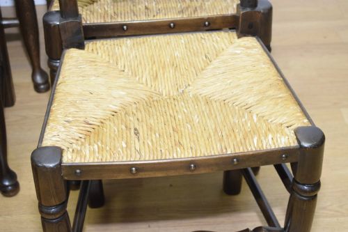 6 OAK LADDER BACK DINING CHAIRS - ADDITIONAL PHOTO 11
