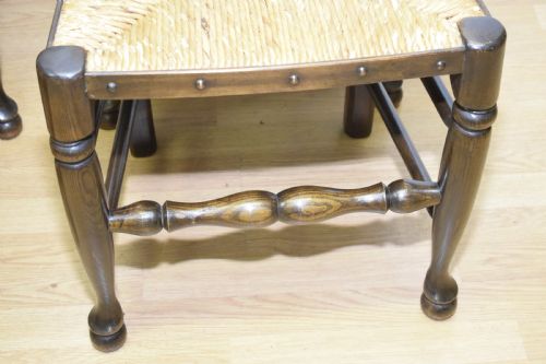 6 OAK LADDER BACK DINING CHAIRS - ADDITIONAL PHOTO 12