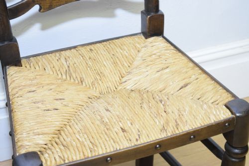 6 OAK LADDER BACK DINING CHAIRS - ADDITIONAL PHOTO 22