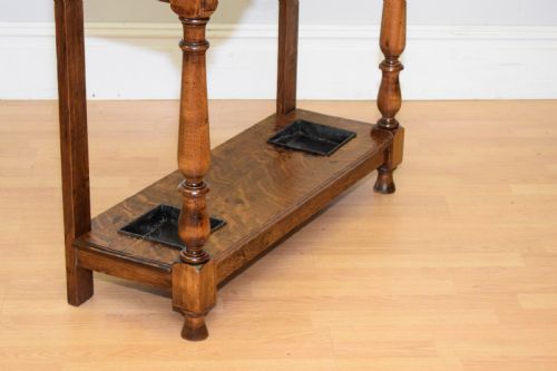 ANTIQUE VICTORIAN CARVED OAK HALL STAND - ADDITIONAL PHOTO 6