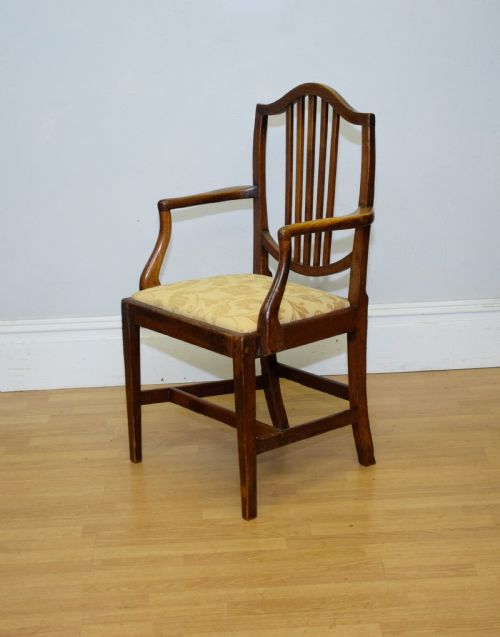 ANTIQUE GEORGIAN FRUITWOOD ARMCHAIR - ADDITIONAL PHOTO 4