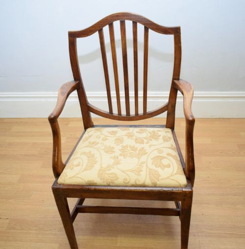 ANTIQUE GEORGIAN FRUITWOOD ARMCHAIR - ADDITIONAL PHOTO 8