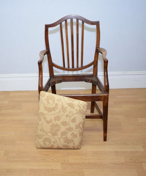 ANTIQUE GEORGIAN FRUITWOOD ARMCHAIR - ADDITIONAL PHOTO 15