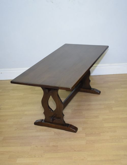 EARLY 20TH CENTURY OAK REFECTORY DINING TABLE - ADDITIONAL PHOTO 2