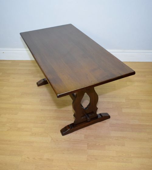 EARLY 20TH CENTURY OAK REFECTORY DINING TABLE - ADDITIONAL PHOTO 3