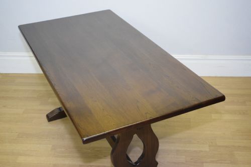 EARLY 20TH CENTURY OAK REFECTORY DINING TABLE - ADDITIONAL PHOTO 5