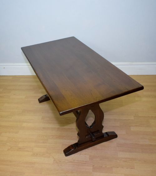 EARLY 20TH CENTURY OAK REFECTORY DINING TABLE - ADDITIONAL PHOTO 7