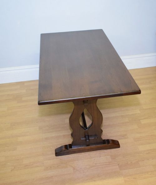 EARLY 20TH CENTURY OAK REFECTORY DINING TABLE - ADDITIONAL PHOTO 8