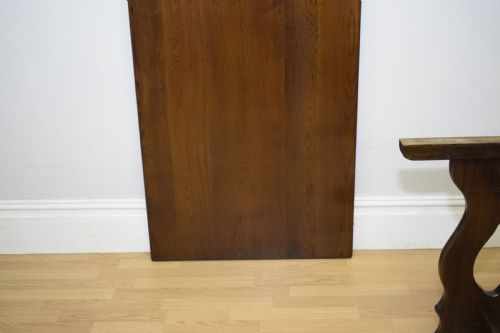EARLY 20TH CENTURY OAK REFECTORY DINING TABLE - ADDITIONAL PHOTO 15